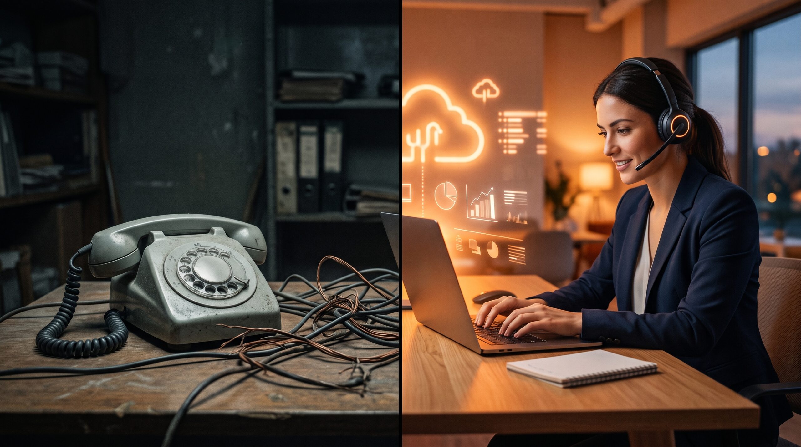 Comparativa visual entre RDSI y SIP Trunk para empresas